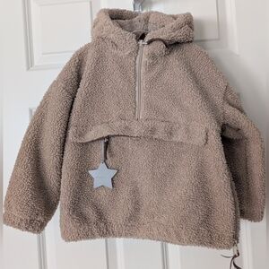 MINI A TURE Kids Arman Sherpa Anorak Jacket doeskind sand beige 3yrs waterproof